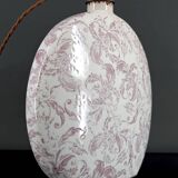 Lampe en céramique, Email craquelé, Shabby Chic, XXe
