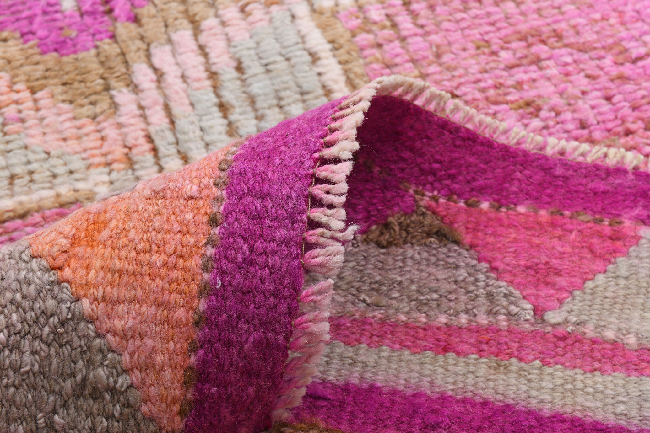 Pale pink vintage runner rug 300x86cm