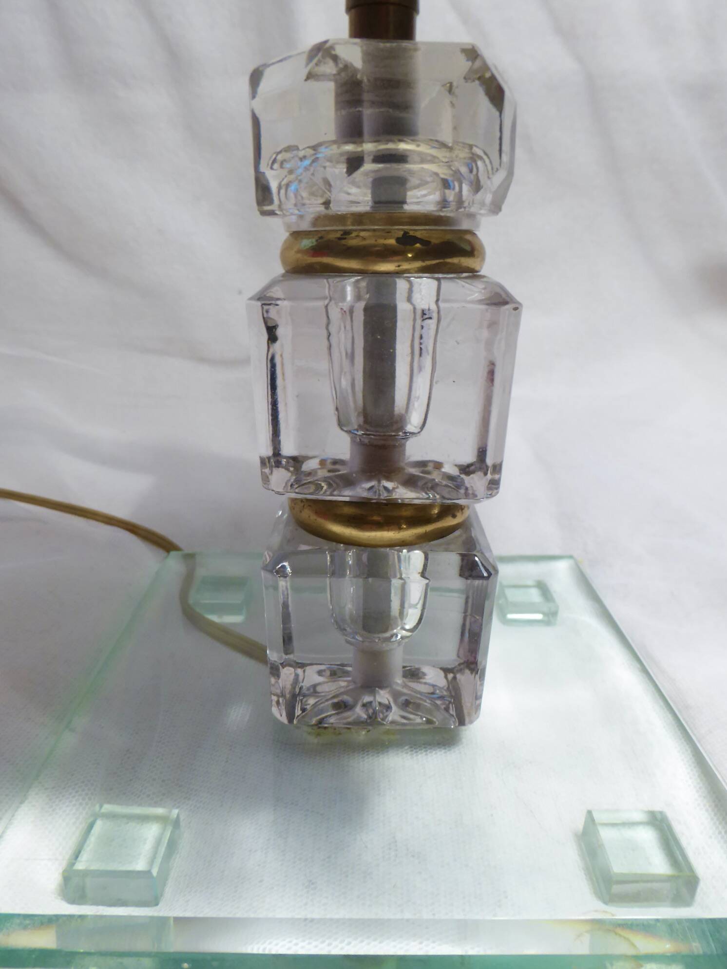Lampe en verre, années 50