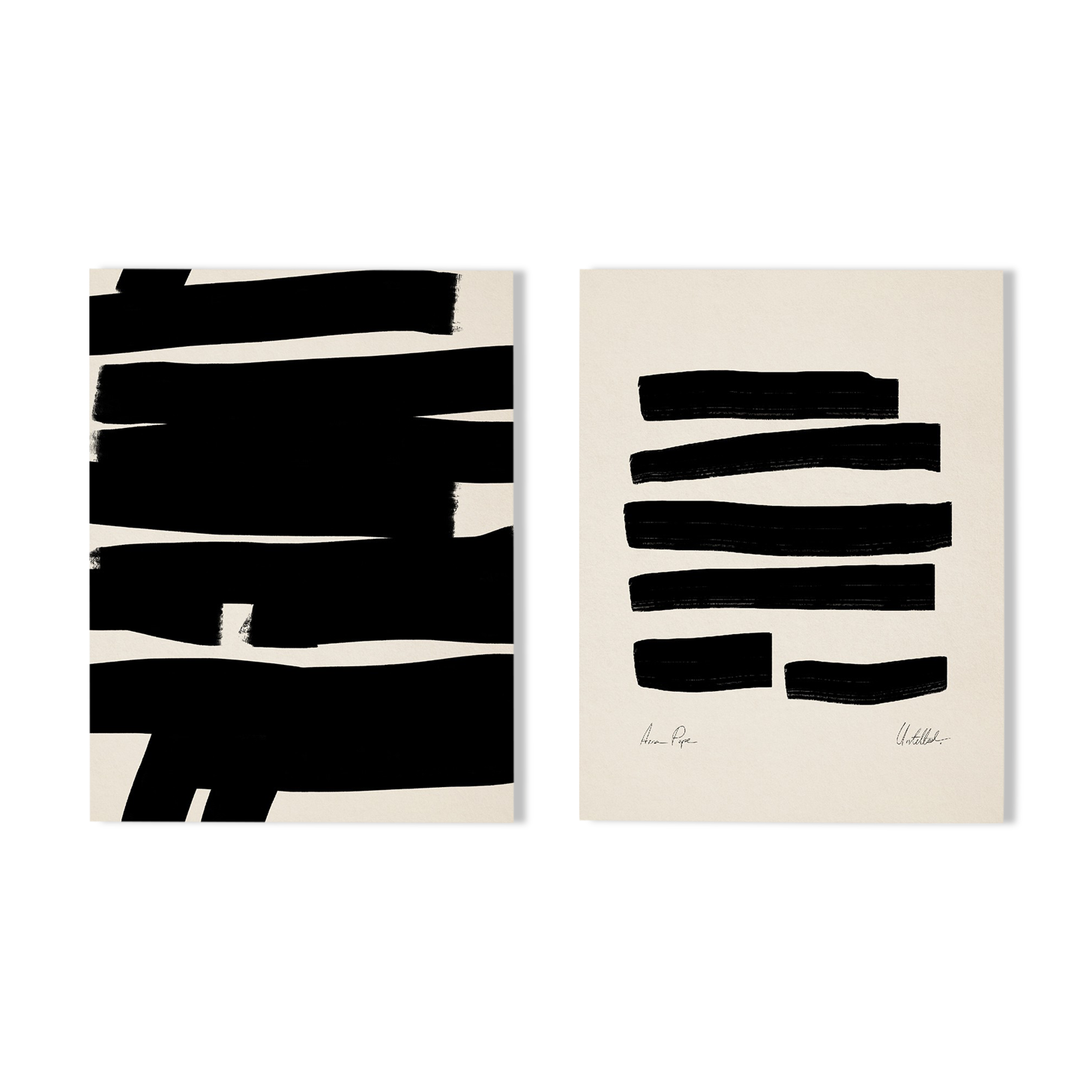 Pair of giclee prints, abstract wall art set of two, 50x70cm