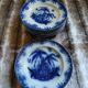 8 very old flat plates made of ironstone