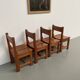 Dining table and 4 chairs, mountain furniture from the 1960s.