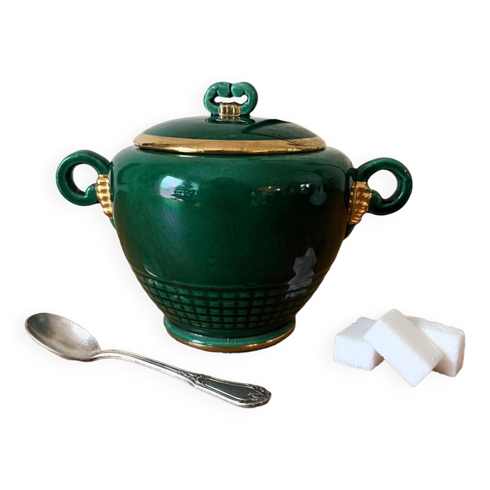 Saint Clément porcelain sugar bowl
