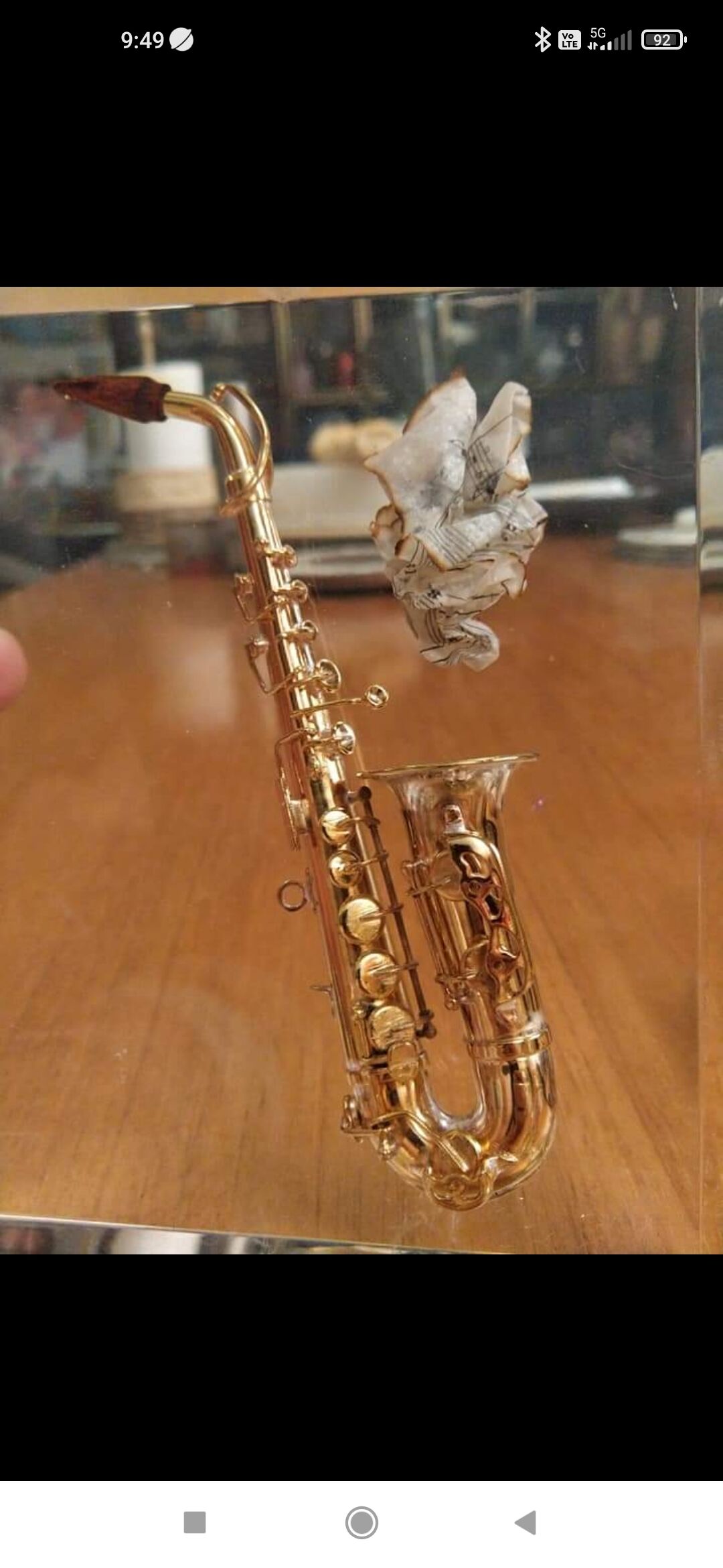 Fractal resin lamp base with inclusion by Pierre Giraudon circa 1970