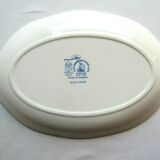 2 oval ravines Gien art deco model eyelets in blue