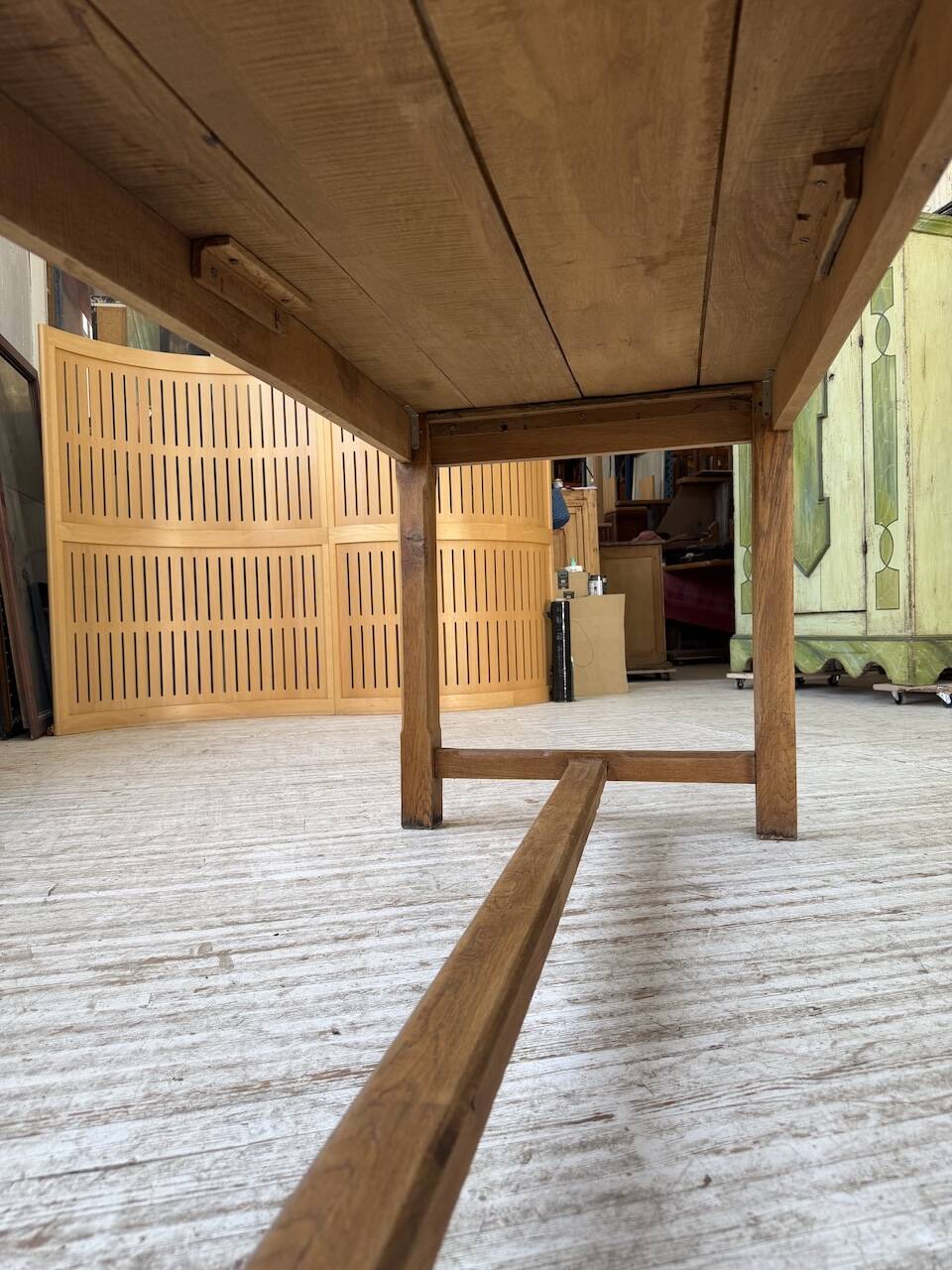 Table de ferme chêne doré 160cm