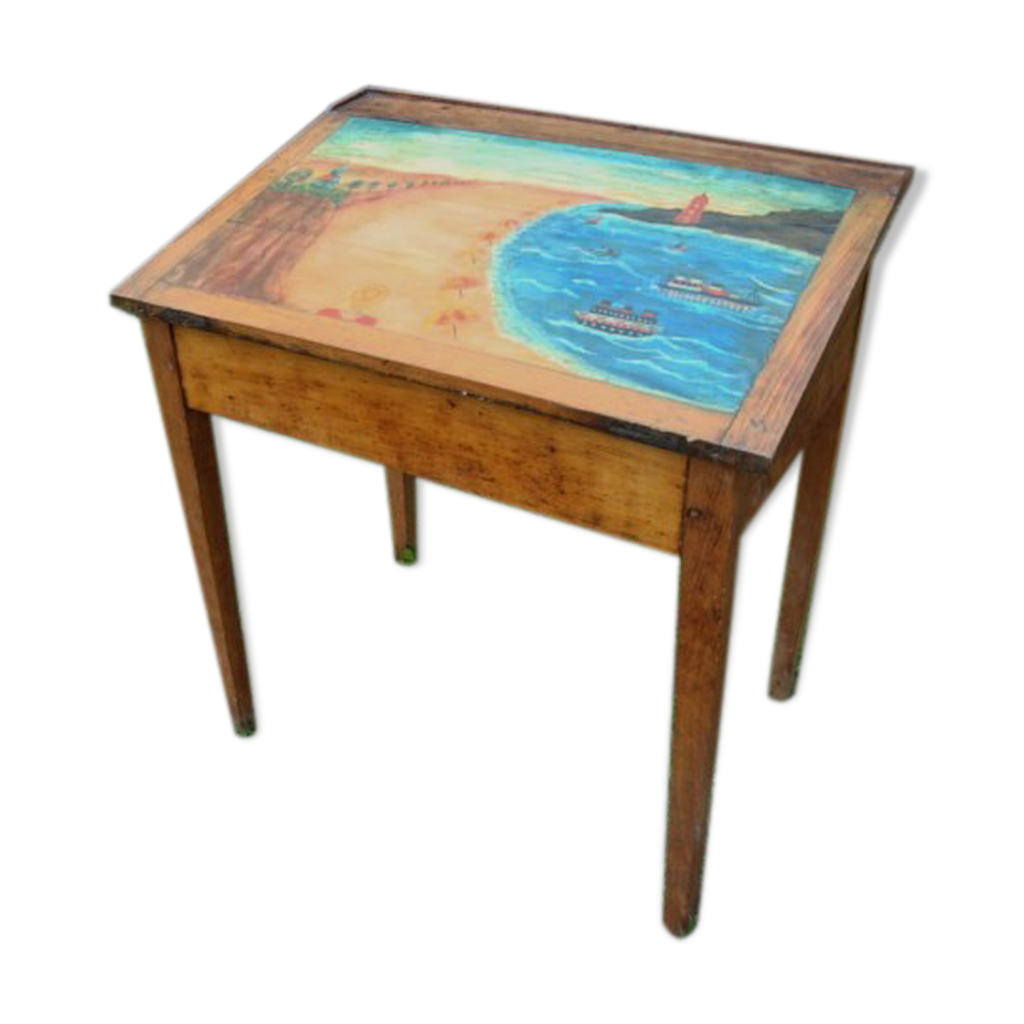 Painted wooden desk