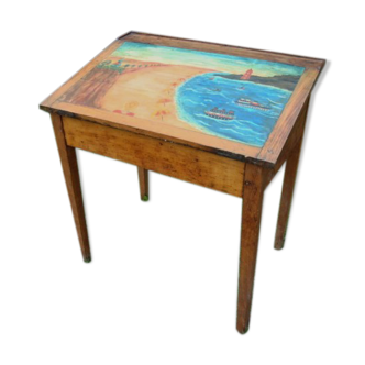 Painted wooden desk