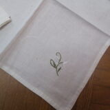 4 hand-embroidered tea towels