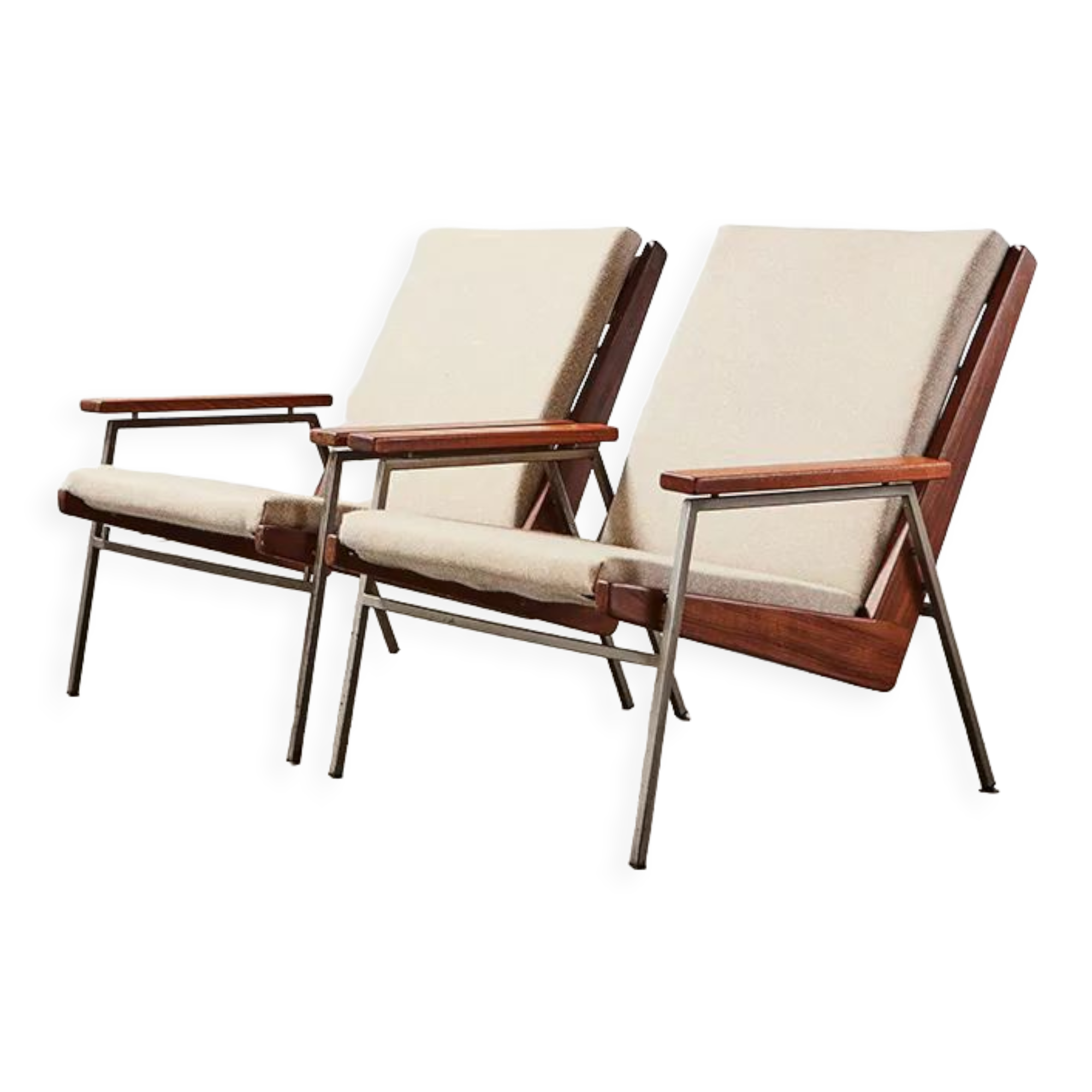 Rob Parry Pair of Lotus Lounge Chairs for Gelderland 1950s