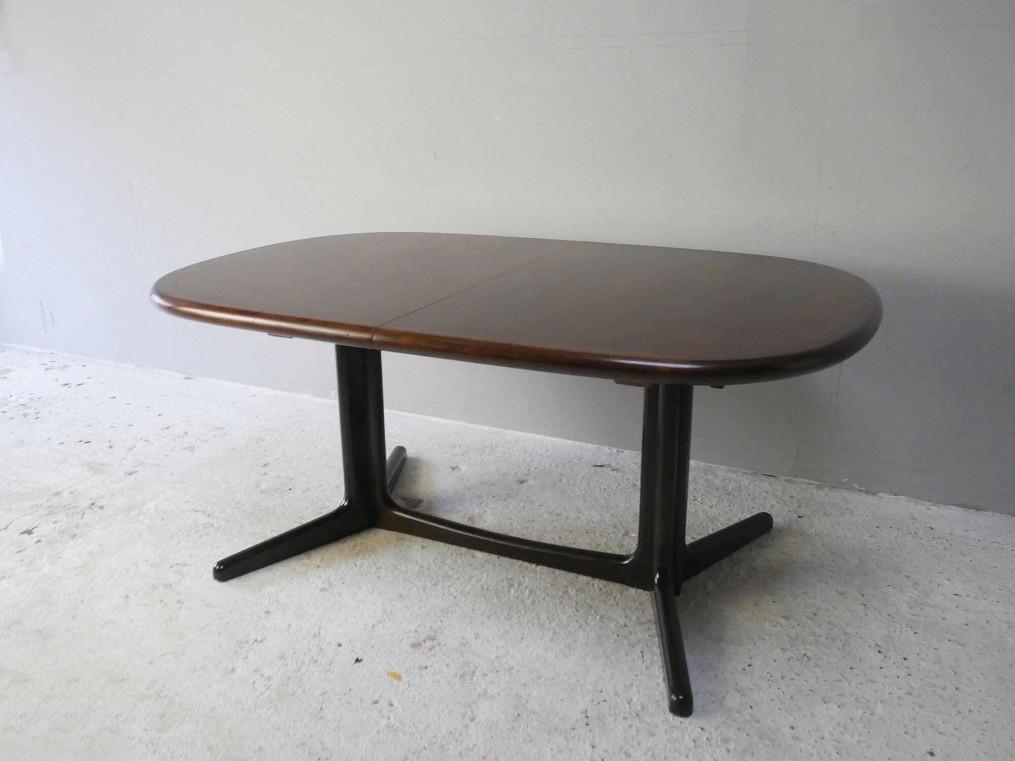 1960’s mid century danish rosewood large dining table by edvard valentinsen