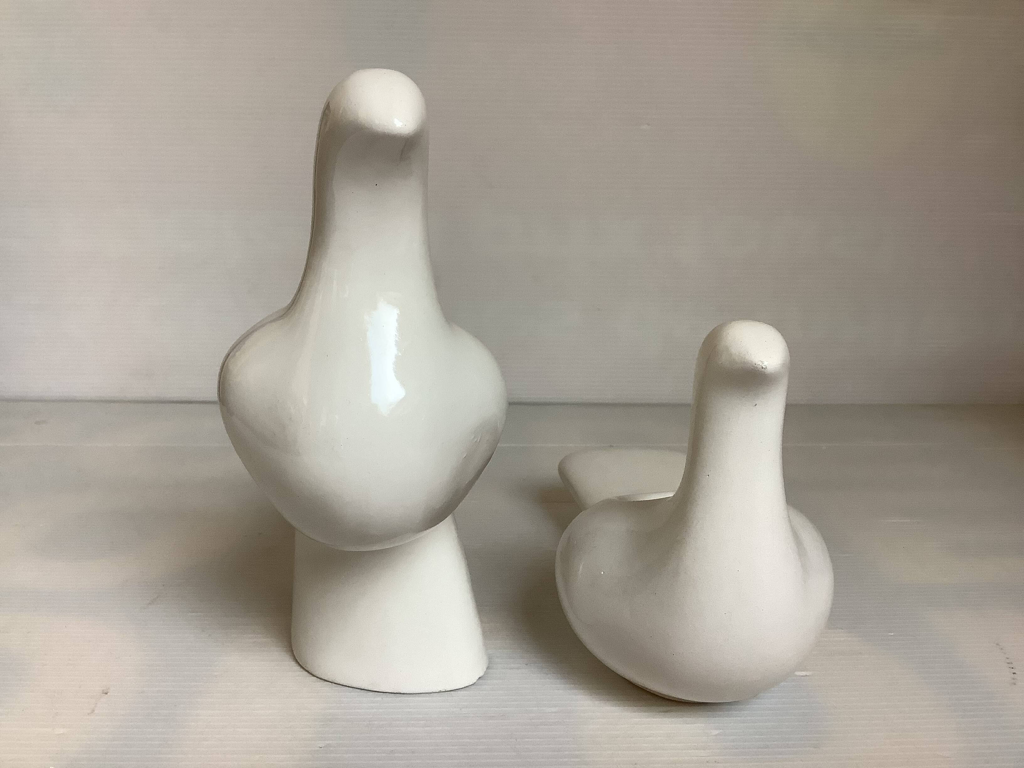 Paire d’oiseaux cache pot Bassano