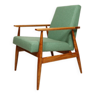 Fauteuil Vintage en Laine Verte Design Scandinave