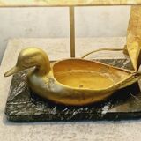 Vintage gold brass duck lamp