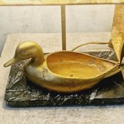 Vintage gold-plated duck lamp