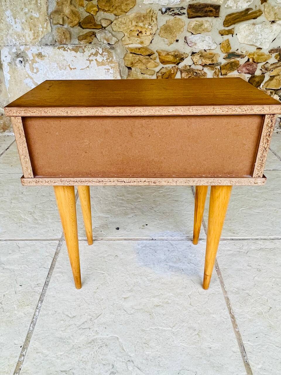 Vintage Scandinavian-style oak bedside table, circa 1960s/1970s