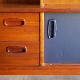 Scandinavian buffet teak model "Tilburg" by O.M.F Omer Meubel Fabriek to Samcom Lefèvre editions