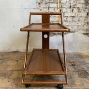 Folding wooden service trolley, 1960