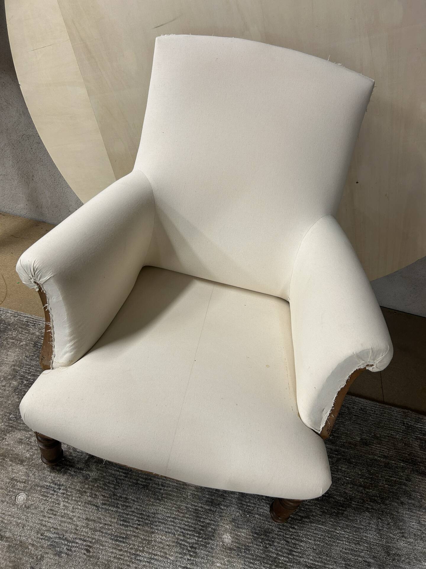 Fauteuil anglais en blanc