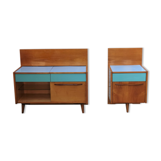 Paire de tables de chevet vintage