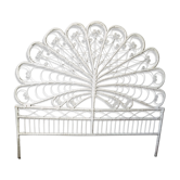 Rattan peacock headboard