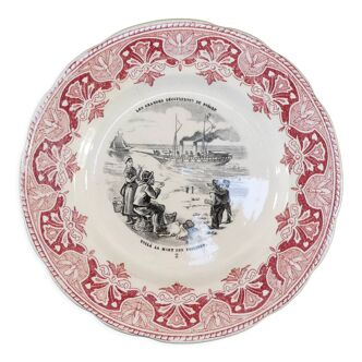 Plate talking faiences creil and monterau the great discoveries of the century 2