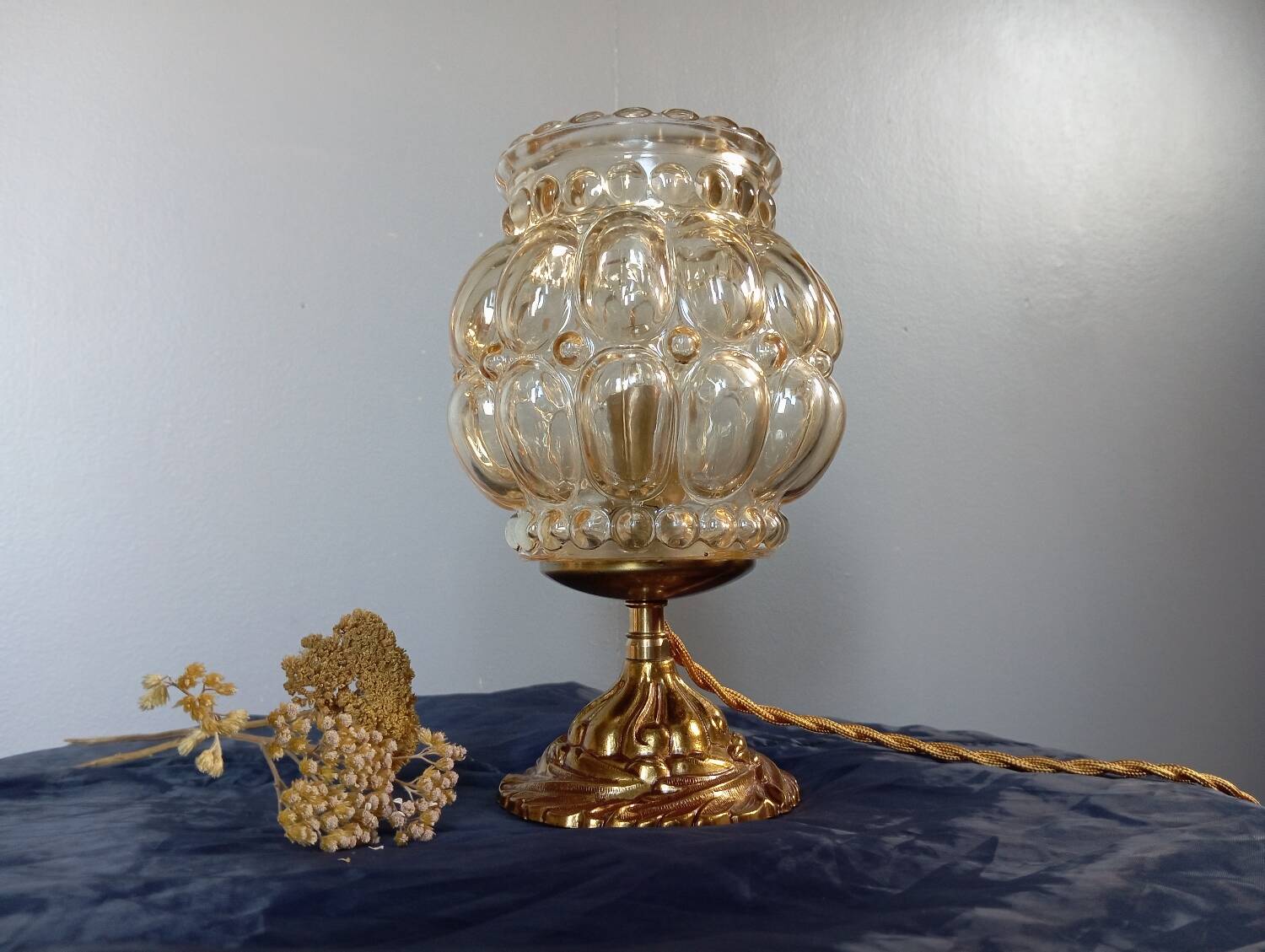 Lampe de table esprit bubble style Helena Tynell, vintage 1960