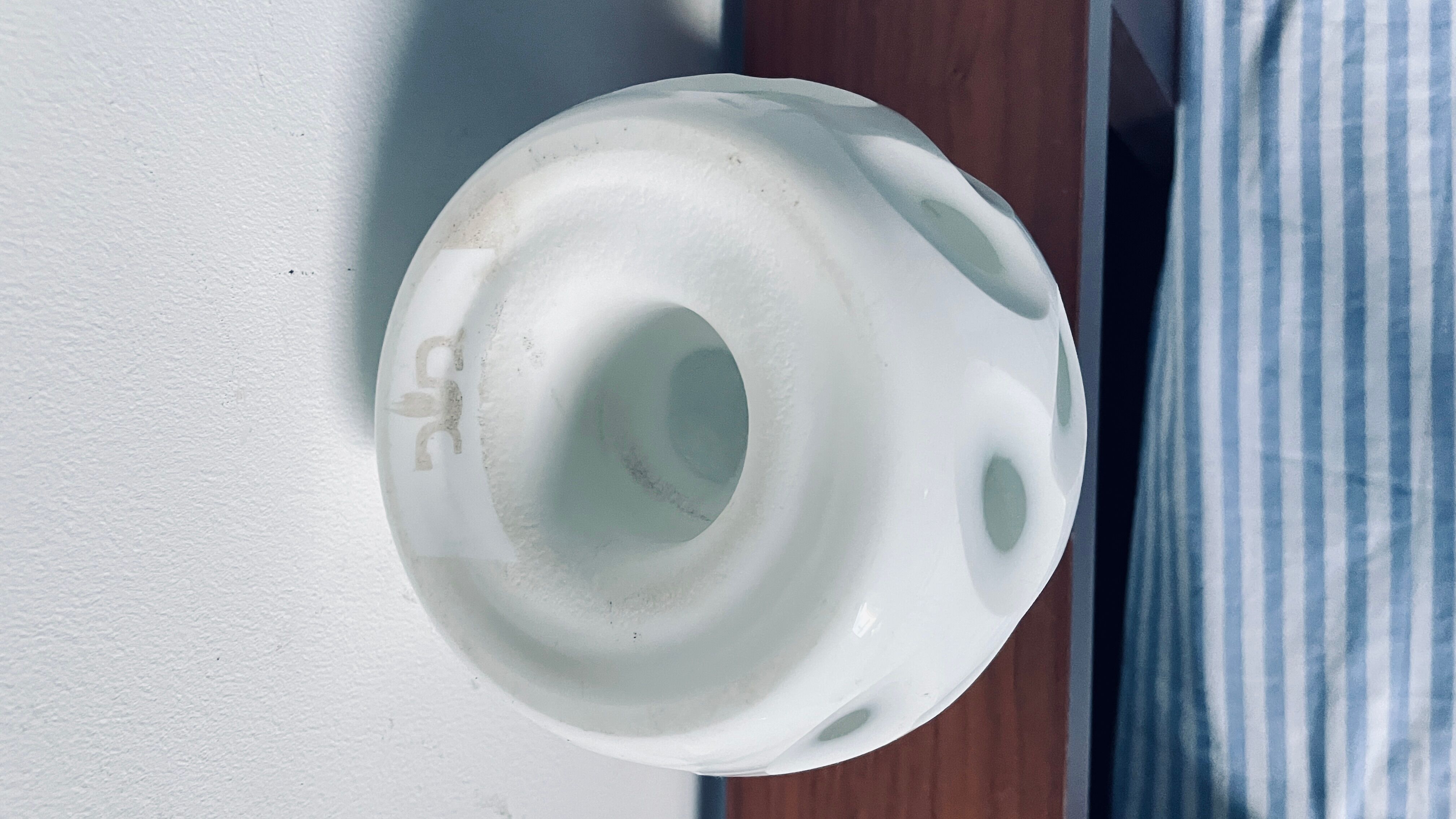 Thick glass paste vase