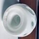Thick glass paste vase