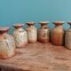 Mazagran cups, stoneware stemmed glasses from Puisaye, Jean-Pierre Prud’homme