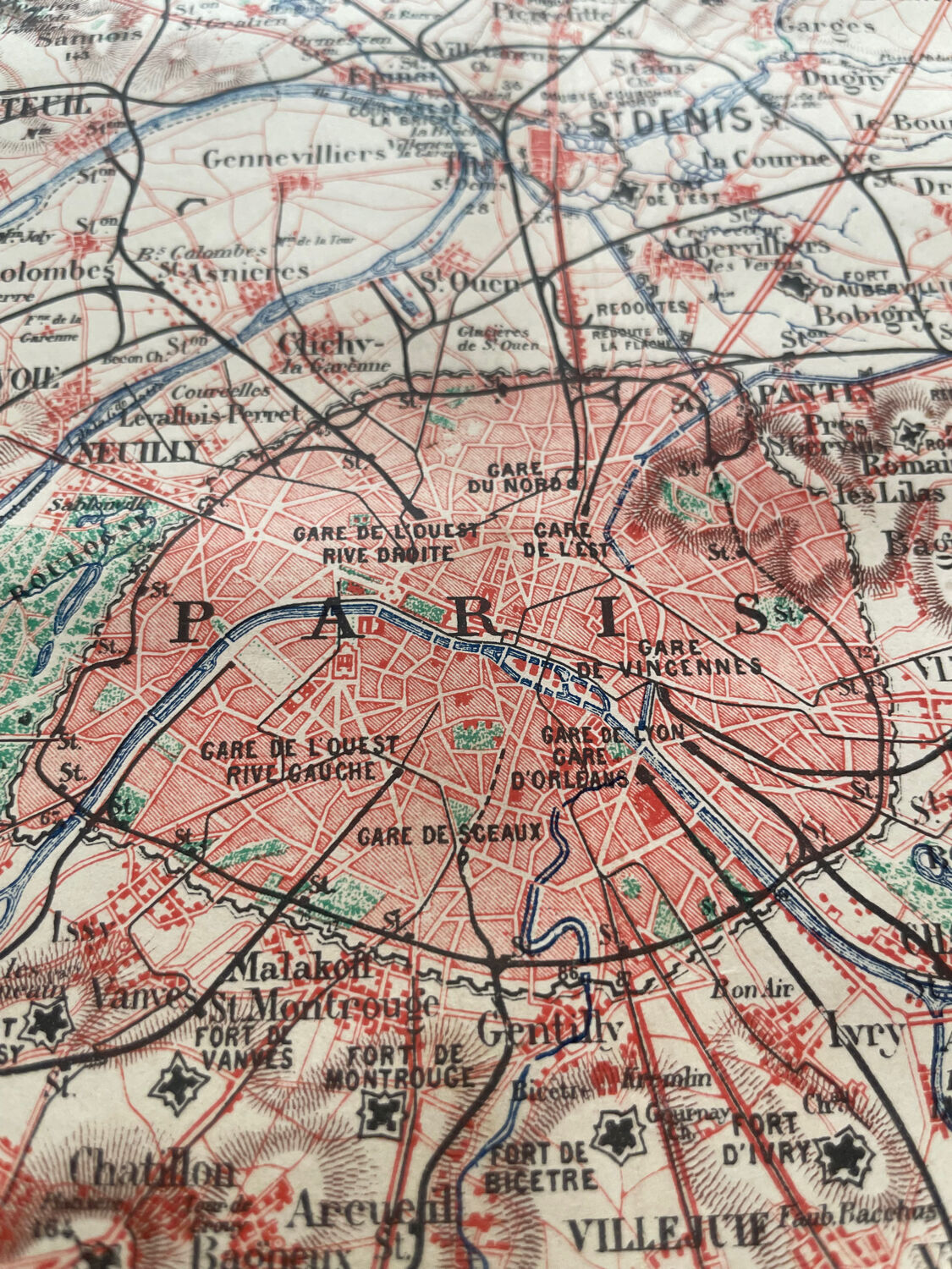1883 - Plan des environs de Paris