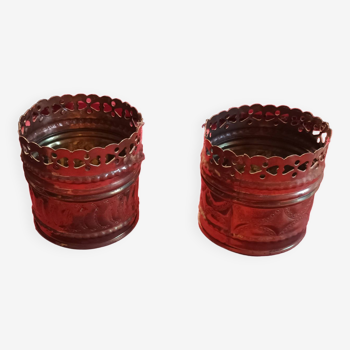 Pair of Moroccan copper pots