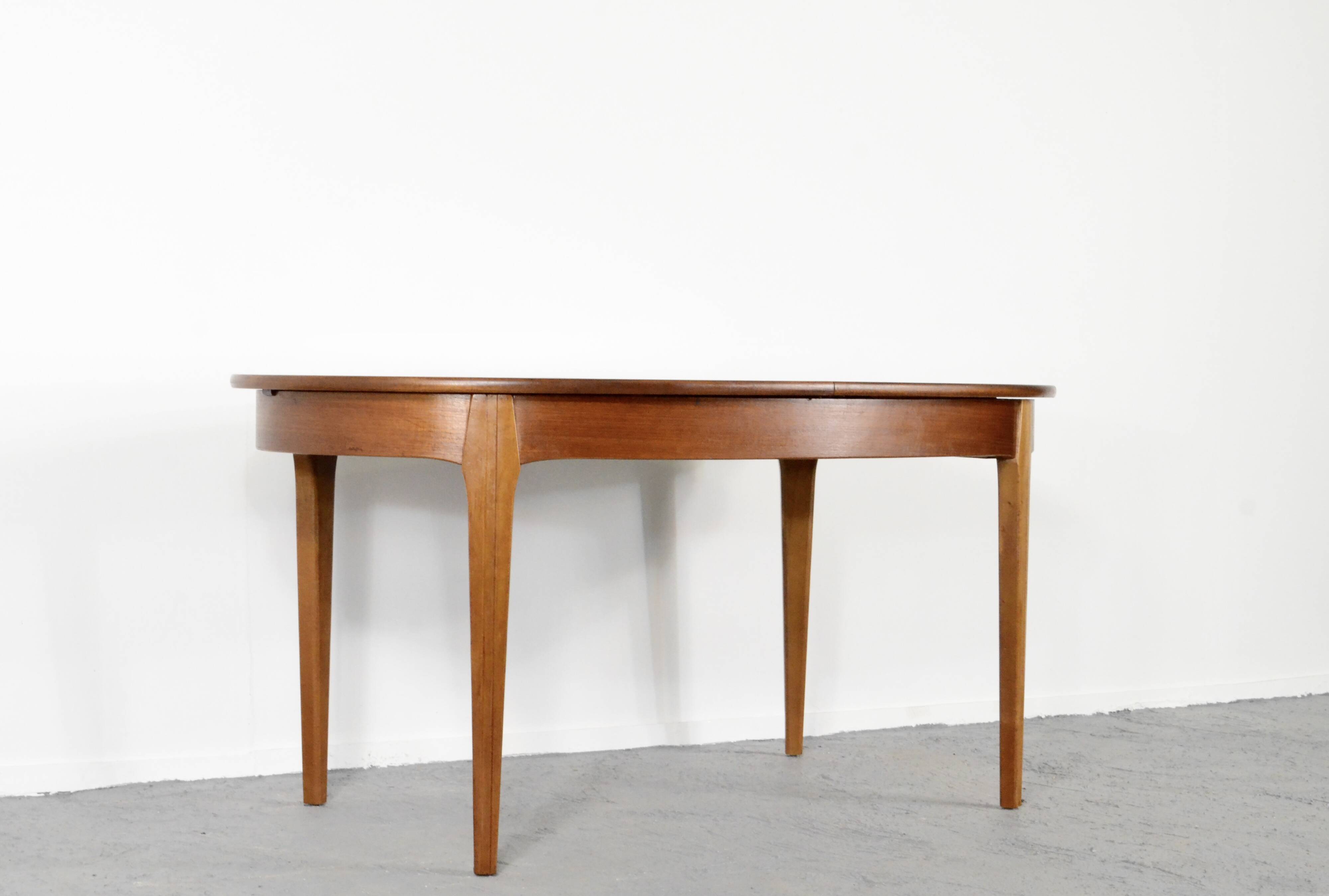 Midcentury Oblong Teak Extending Table. Vintage Modern / Danish / Retro Style .