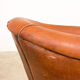 Vintage sheep leather club chair tub maastricht