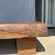 Asian solid wood quadripod brutalist coffee table H30 L81 l42