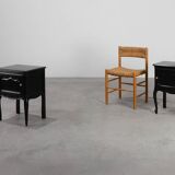 20th Century pair of French Louis XV Style Nightstands in Carved Wood