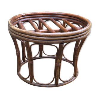 Vintage rattan pouf