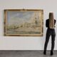 Great painting signed by Luigi Mantovani, View of Venice