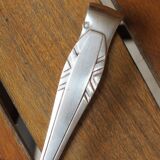 Solid silver sugar clamp Art Deco style