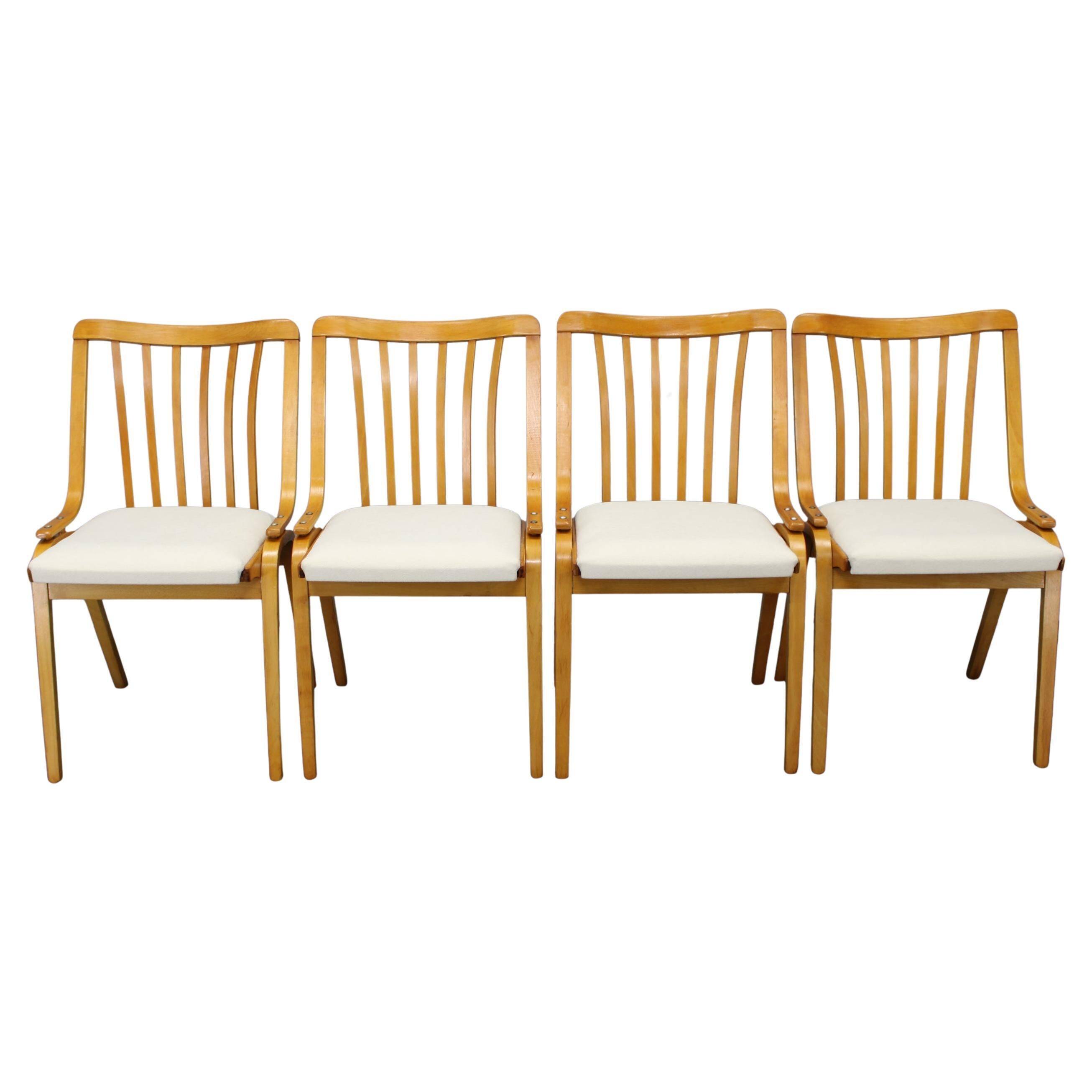 Set of four restored mid-century dining chairs by Jitona