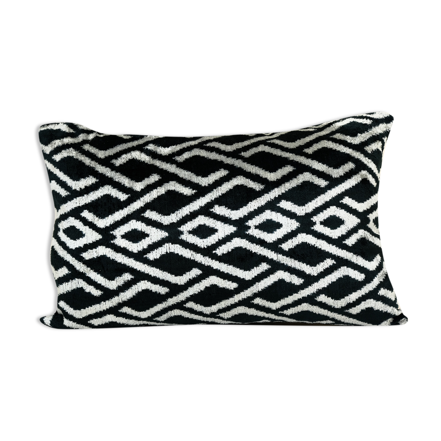 Ikat velvet pillow cover