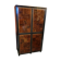 Four-door cabinet in checkerboard patterned burr walnut veneer