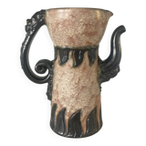 Belgian ceramic pitcher signed Sylvain Sttublet