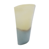 Vase en verre soufflé gris et beige