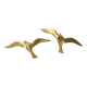 Pair of brass birds