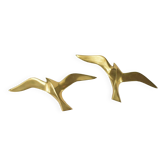 Pair of brass birds