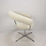 Set of 2 round armchairs, 1970's