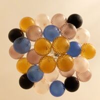 “Ballotton” multicolor Murano glass spheres chandelier