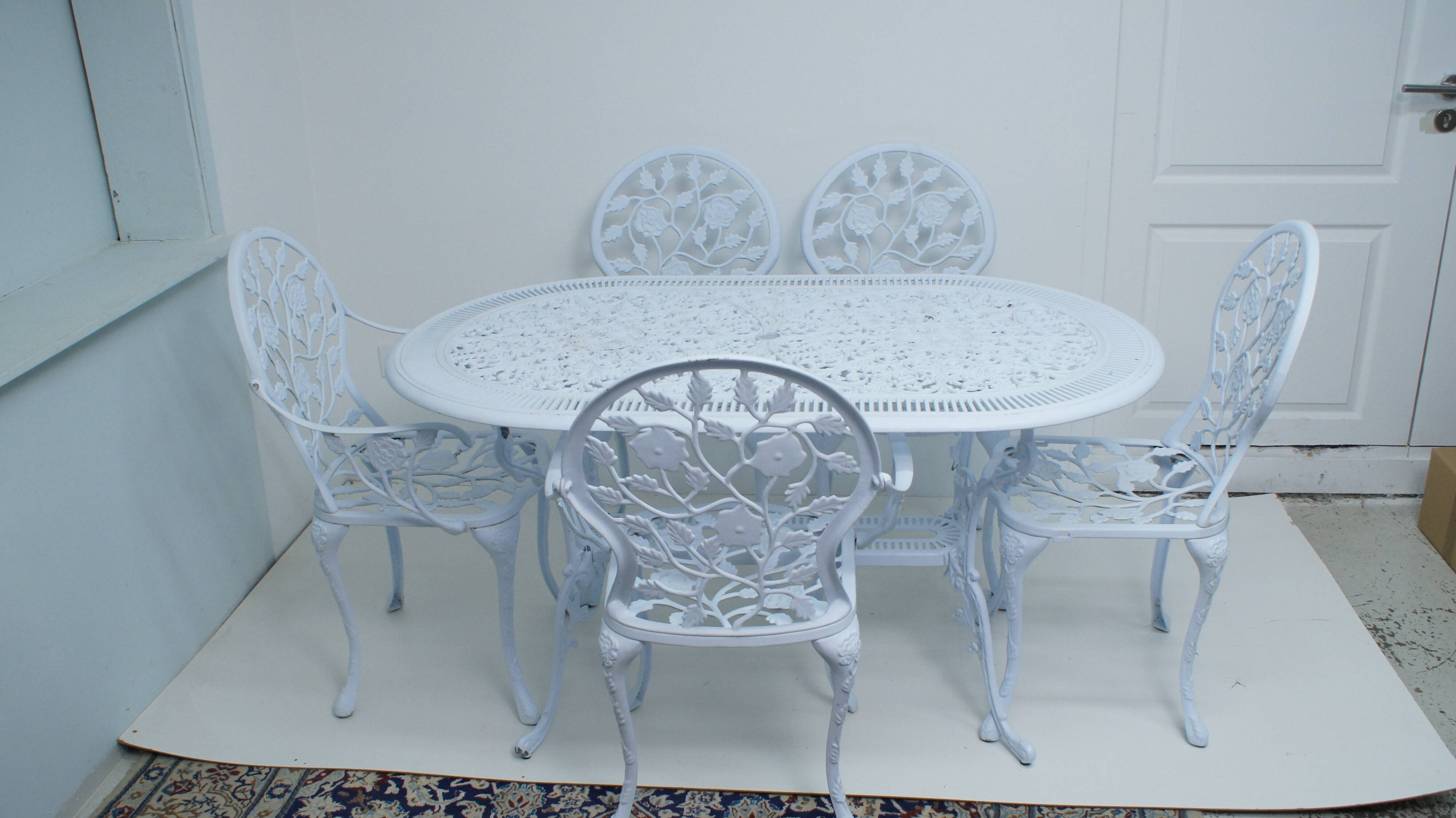 Crafted aluminum garden table