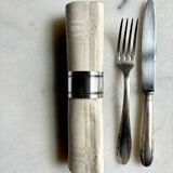 Silver metal napkin ring